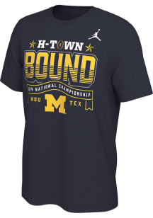 Nike Michigan Wolverines Navy Blue 2024 National Championship Bound Short Sleeve T Shirt