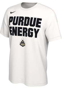 Purdue Boilermakers White Nike Basketball Bench Short Sleeve T Shirt