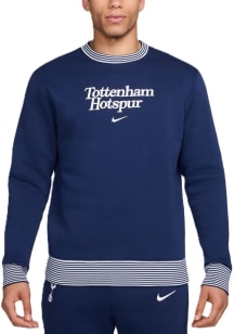 Nike Tottenham Hotspur FC Mens Navy Blue Express Long Sleeve Crew Sweatshirt