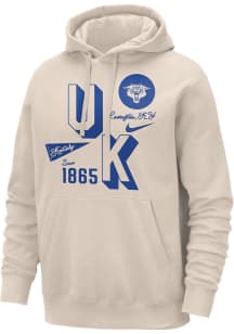 Nike Kentucky Wildcats Mens White Club Long Sleeve Hoodie