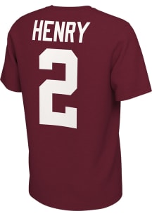 Derrick Henry Alabama Crimson Tide Crimson Name and Number Football Short Sleeve Player T Shirt