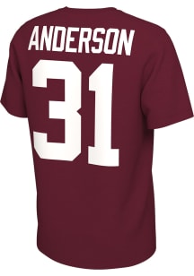 Will Anderson Jr Alabama Crimson Tide Crimson Name and Number Football Short Sleeve Player T Shi..