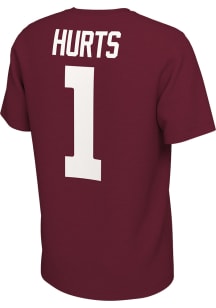 Jalen Hurts Oklahoma Sooners Crimson Name and Number Football Short Sleeve Player T Shirt