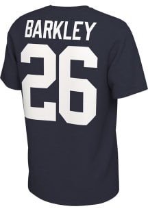 Saquon Barkley Penn State Nittany Lions Navy Blue Name and Number Football Short Sleeve Player T..