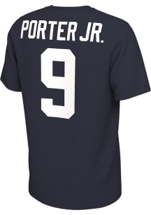 Joey Porter Jr Penn State Nittany Lions Navy Blue Name and Number Football Short Sleeve Player T..