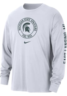 Nike Michigan State Spartans White Max90 Long Sleeve T Shirt