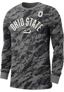 Nike Ohio State Buckeyes Grey Established Long Sleeve T Shirt