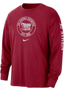 Nike Oklahoma Sooners Crimson Max90 Long Sleeve T Shirt