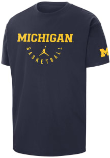 Nike Michigan Wolverines Navy Blue Max90 Basketball Short Sleeve T Shirt