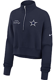 Nike Dallas Cowboys Womens Navy Blue Phoenix Qtr Zip