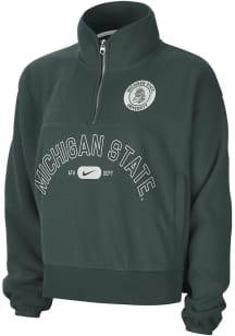 Nike Michigan State Spartans Womens Green Fly 1/4 Zip Pullover