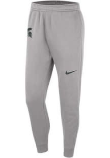 Nike Michigan State Spartans Mens Grey Team Issue Club Fleece Sweatpants