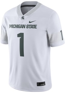 Nike Michigan State Spartans White Road Football Jersey