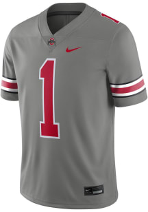 Mens Ohio State Buckeyes Grey Nike Alternate Football Jersey