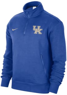 Nike Kentucky Wildcats Mens Blue Athletic Department Long Sleeve 1/4 Zip Pullover
