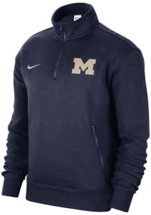 Nike Michigan Wolverines Mens Navy Blue Athletic Department Long Sleeve 1/4 Zip Pullover