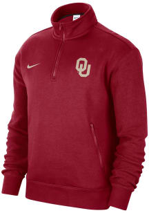 Nike Oklahoma Sooners Mens Crimson Athletic Department Long Sleeve 1/4 Zip Pullover