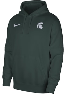 Nike Michigan State Spartans Mens Green Campus Athlete Team Issue Long Sleeve Hoodie