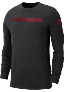 Nike Arkansas Razorbacks Black Campus Fanwear Long Sleeve T Shirt