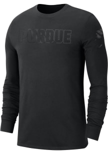 Nike Purdue Boilermakers Black Campus Fanwear Long Sleeve T Shirt