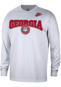 Nike Georgia Bulldogs White Campus Fanwear Max90 Long Sleeve T Shirt