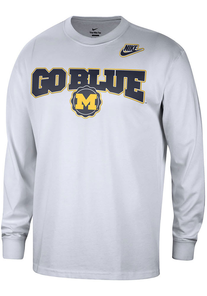 Michigan Ornate Initials T-Shirt - White
