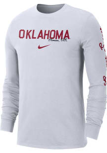 Nike Oklahoma Sooners White Varsity Game Long Sleeve T Shirt