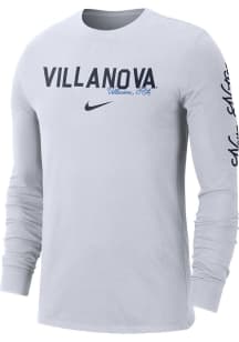 Nike Villanova Wildcats White Varsity Game Long Sleeve T Shirt