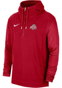Mens Ohio State Buckeyes Red Nike Team Issue Coaches Light Weight Jacket