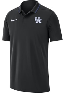 Nike Kentucky Wildcats Mens Black Team Issue Coaches Short Sleeve Polo
