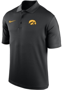 Nike Iowa Hawkeyes Mens Black DriFit Team Issue Short Sleeve Polo