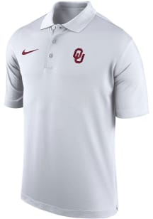 Nike Oklahoma Sooners Mens White DriFit Team Issue Short Sleeve Polo