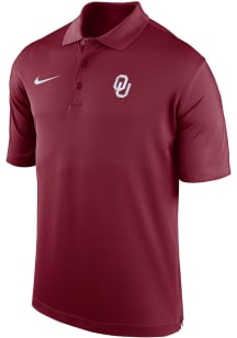 Nike Oklahoma Sooners Mens Crimson DriFit Team Issue Short Sleeve Polo