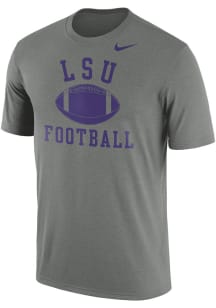Nike LSU Tigers Grey Rlegend Football Short Sleeve T Shirt