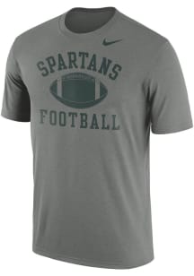 Nike Michigan State Spartans Grey Rlegend Football Short Sleeve T Shirt