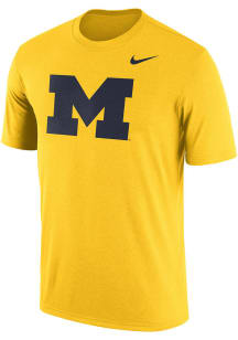 Nike Michigan Wolverines Yellow Rlegend Logo Short Sleeve T Shirt