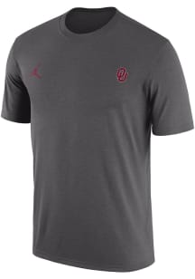 Nike Oklahoma Sooners Grey Jordan Rlegend Small Logo Short Sleeve T Shirt