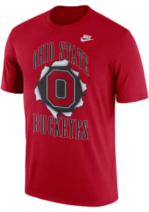 Nike Ohio State Buckeyes Red Back to School Campus Athlete Short Sleeve T Shirt