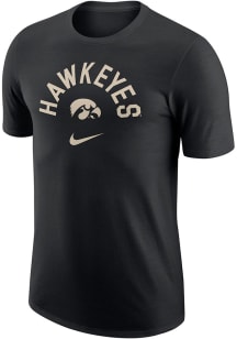 Nike Iowa Hawkeyes Black Campus Athlete University Short Sleeve T Shirt