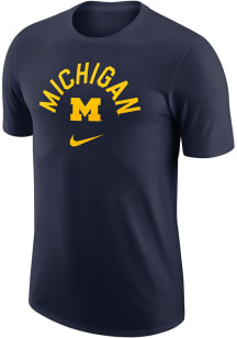 Michigan Wolverines Navy Blue Nike Campus Athlete University Short Sleeve T Shirt