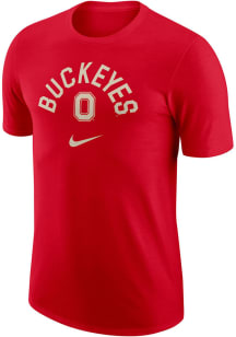 Nike Ohio State Buckeyes Red Campus Athlete University Short Sleeve T Shirt