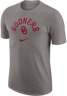Nike Oklahoma Sooners Grey Campus Athlete University Short Sleeve T Shirt
