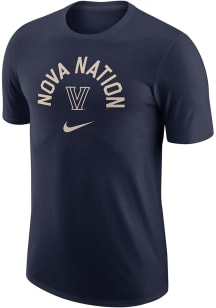 Nike Villanova Wildcats Navy Blue Campus Athlete University Short Sleeve T Shirt