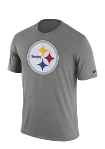 Nike Pittsburgh Steelers Grey screen print Short Sleeve T Shirt