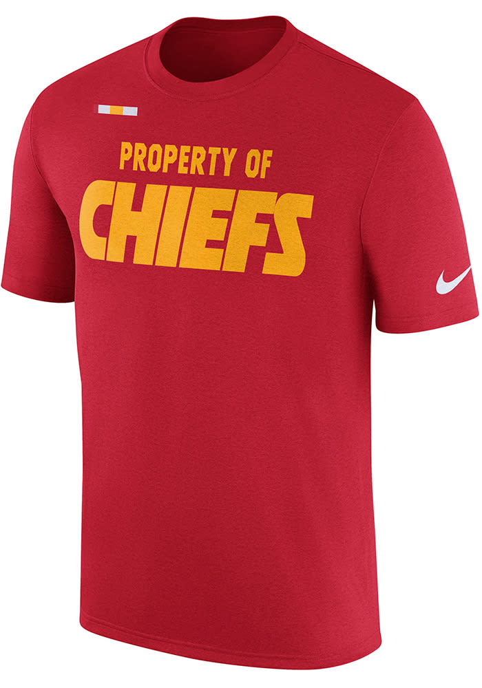 Nike Kansas City Chiefs Red Facility Short Sleeve T Shirt
