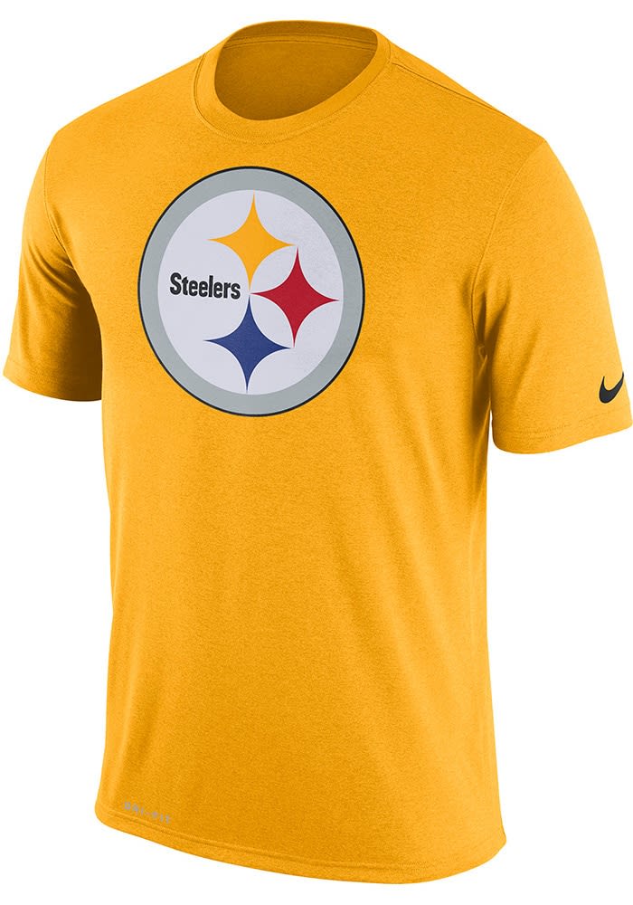 Pittsburgh Steelers Men's Nike Legend Logo Short Sleeve Gold T-Shirt