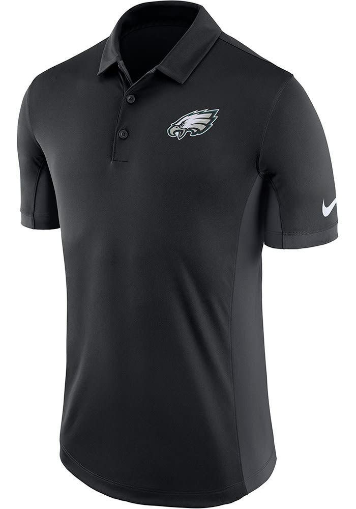 Nike Philadelphia Eagles Mens Black Evergreen Short Sleeve Polo