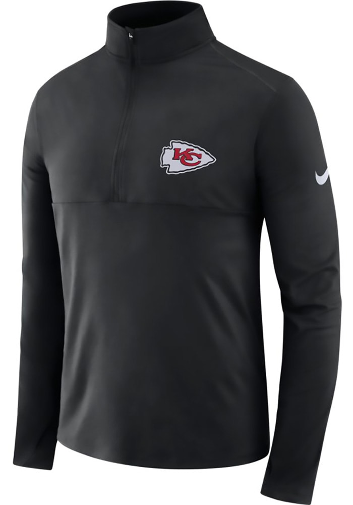 Nike Kansas City Chiefs Mens Black Core Long Sleeve 1/4 Zip Pullover