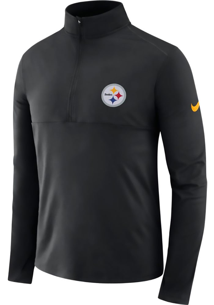 Nike Pittsburgh Steelers Mens Black Core Long Sleeve 1/4 Zip Pullover