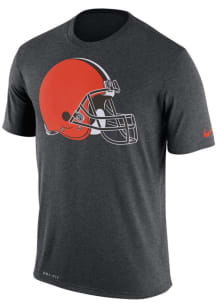 Nike Cleveland Browns Charcoal Logo Essential Short Sleeve T Shirt